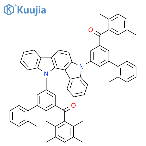 Methanone, 1,1'-[indolo[3,2-a]carbazole-5,12-diylbis(2',6'-dimethyl[1,1'-biphenyl]-5,3-diyl)]bis[1-(2,3,5,6-tetramethylphenyl)- structure