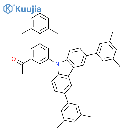Ethanone, 1-[5-[3,6-bis(3,5-dimethylphenyl)-9H-carbazol-9-yl]-2',4',6'-trimethyl[1,1'-biphenyl]-3-yl]- structure