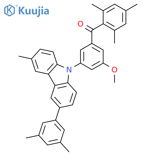 Methanone, [3-[3-(3,5-dimethylphenyl)-6-methyl-9H-carbazol-9-yl]-5-methoxyphenyl](2,4,6-trimethylphenyl)- structure
