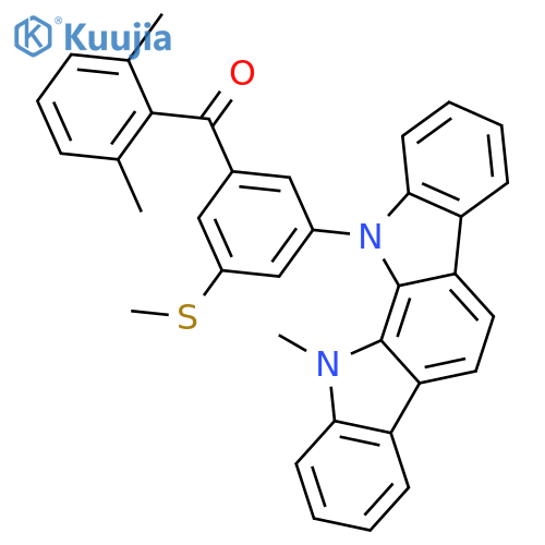 Methanone, (2,6-dimethylphenyl)[3-(12-methylindolo[2,3-a]carbazol-11(12H)-yl)-5-(methylthio)phenyl]- structure