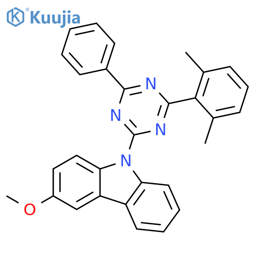 9H-Carbazole, 9-[4-(2,6-dimethylphenyl)-6-phenyl-1,3,5-triazin-2-yl]-3-methoxy- structure