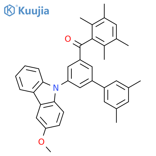 Methanone, [5-(3-methoxy-9H-carbazol-9-yl)-3',5'-dimethyl[1,1'-biphenyl]-3-yl](2,3,5,6-tetramethylphenyl)- structure