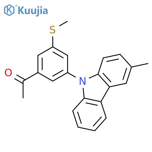 Ethanone, 1-[3-(3-methyl-9H-carbazol-9-yl)-5-(methylthio)phenyl]- structure