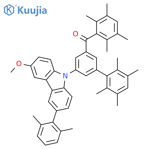 Methanone, [5-[3-(2,6-dimethylphenyl)-6-methoxy-9H-carbazol-9-yl]-2',3',5',6'-tetramethyl[1,1'-biphenyl]-3-yl](2,3,5,6-tetramethylphenyl)- structure