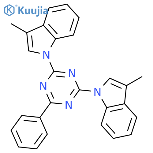 1H-Indole, 1,1'-(6-phenyl-1,3,5-triazine-2,4-diyl)bis[3-methyl- structure