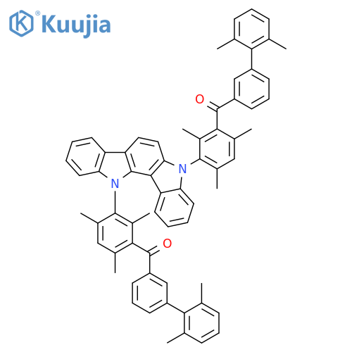 Methanone, 1,1'-[indolo[3,2-a]carbazole-5,12-diylbis(2,4,6-trimethyl-3,1-phenylene)]bis[1-(2',6'-dimethyl[1,1'-biphenyl]-3-yl)- structure
