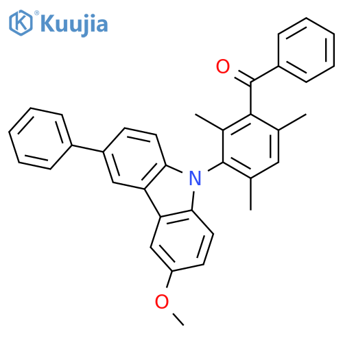 Methanone, [3-(3-methoxy-6-phenyl-9H-carbazol-9-yl)-2,4,6-trimethylphenyl]phenyl- structure