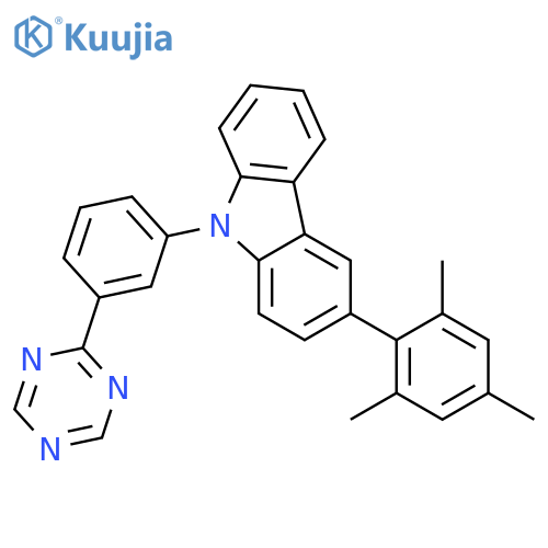 9H-Carbazole, 9-[3-(1,3,5-triazin-2-yl)phenyl]-3-(2,4,6-trimethylphenyl)- structure