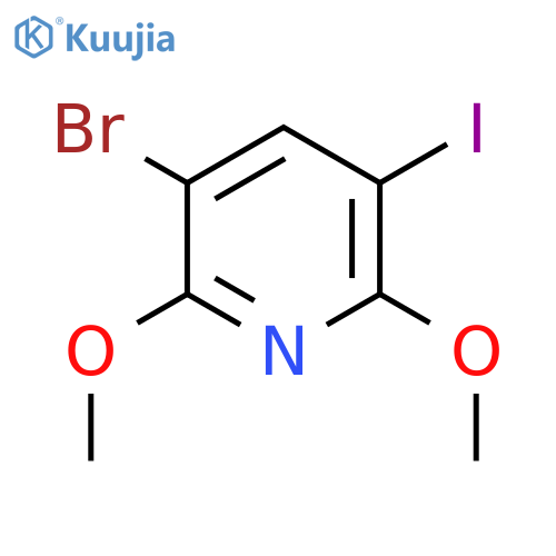 5-Bromo-3-iodo-2,6-dimethoxypyridine structure