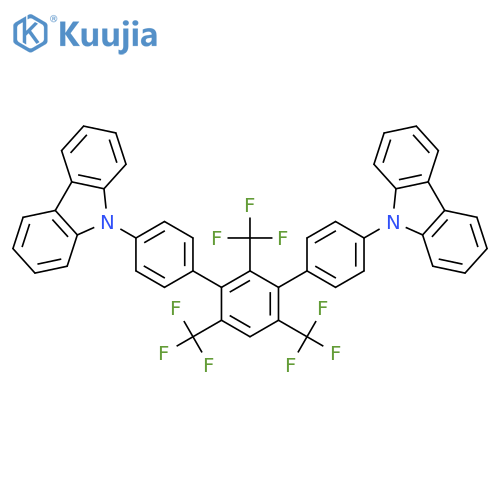 9H-Carbazole, 9,9'-[2',4',6'-tris(trifluoromethyl)[1,1':3',1''-terphenyl]-4,4''-diyl]bis- structure