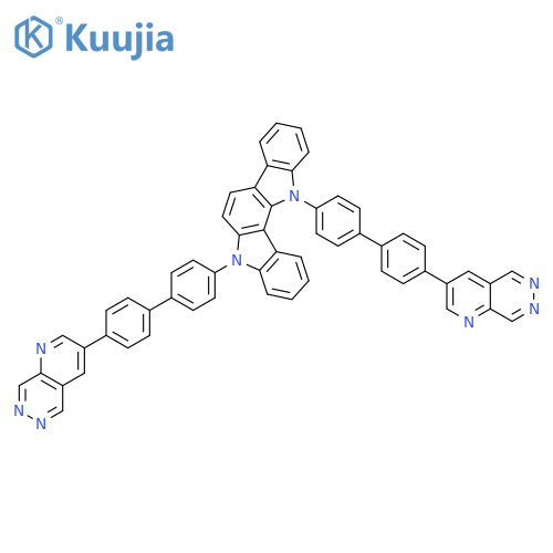 Indolo[3,2-c]carbazole, 5,12-dihydro-5,12-bis(4'-pyrido[2,3-d]pyridazin-3-yl[1,1'-biphenyl]-4-yl)- structure