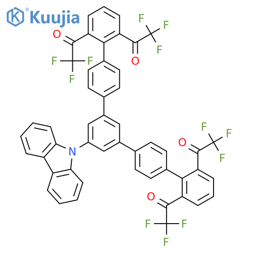 Ethanone, 1,1',1'',1'''-[5''-(9H-carbazol-9-yl)[1,1':4',1'':3'',1''':4''',1''''-quinquephenyl]-2,2'''',6,6''''-tetrayl]tetrakis[2,2,2-trifluoro- structure