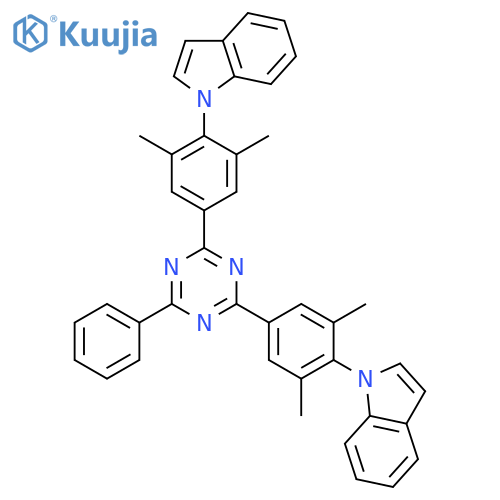 1H-Indole, 1,1'-[(6-phenyl-1,3,5-triazine-2,4-diyl)bis(2,6-dimethyl-4,1-phenylene)]bis- structure