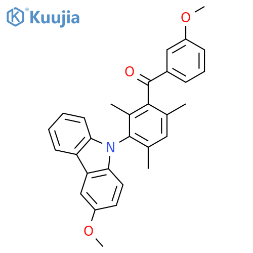Methanone, [3-(3-methoxy-9H-carbazol-9-yl)-2,4,6-trimethylphenyl](3-methoxyphenyl)- structure