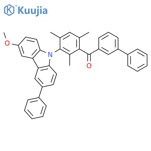 Methanone, [1,1'-biphenyl]-3-yl[3-(3-methoxy-6-phenyl-9H-carbazol-9-yl)-2,4,6-trimethylphenyl]- structure