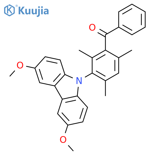 Methanone, [3-(3,6-dimethoxy-9H-carbazol-9-yl)-2,4,6-trimethylphenyl]phenyl- structure