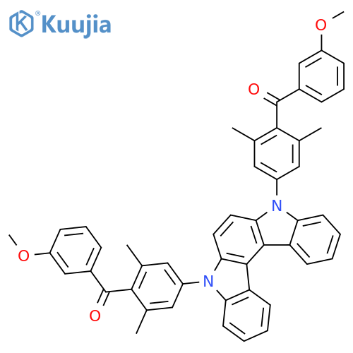 Methanone, 1,1'-[indolo[2,3-c]carbazole-5,8-diylbis(2,6-dimethyl-4,1-phenylene)]bis[1-(3-methoxyphenyl)- structure
