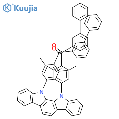 Methanone, 1,1'-[indolo[2,3-a]carbazole-11,12-diylbis(2,6-dimethyl-4,1-phenylene)]bis[1-[1,1'-biphenyl]-3-yl- structure