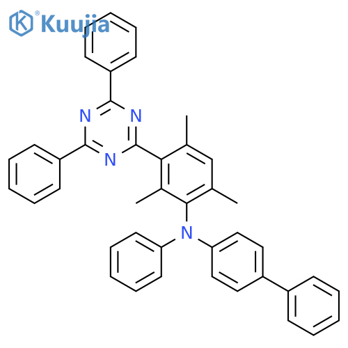 Benzenamine, N-[1,1'-biphenyl]-4-yl-3-(4,6-diphenyl-1,3,5-triazin-2-yl)-2,4,6-trimethyl-N-phenyl- structure