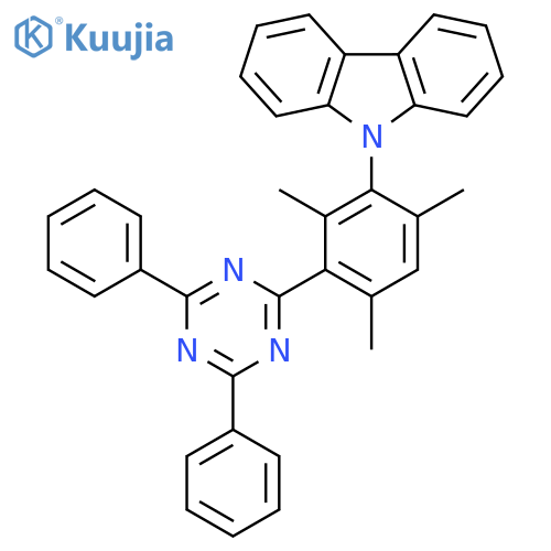 9H-Carbazole, 9-[3-(4,6-diphenyl-1,3,5-triazin-2-yl)-2,4,6-trimethylphenyl]- structure