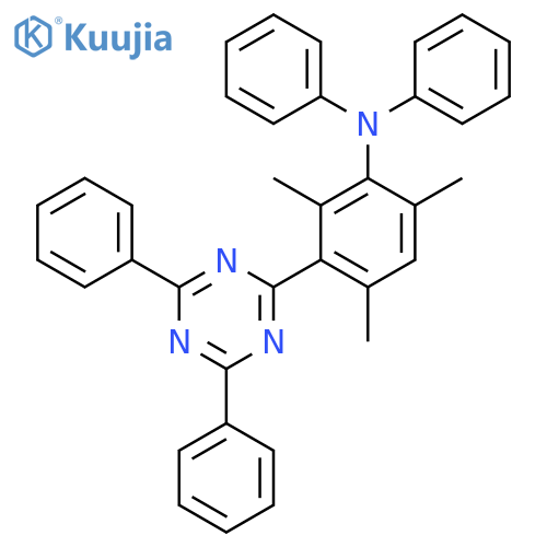 Benzenamine, 3-(4,6-diphenyl-1,3,5-triazin-2-yl)-2,4,6-trimethyl-N,N-diphenyl- structure