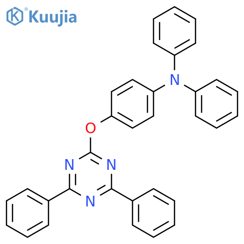Benzenamine, 4-[(4,6-diphenyl-1,3,5-triazin-2-yl)oxy]-N,N-diphenyl- structure