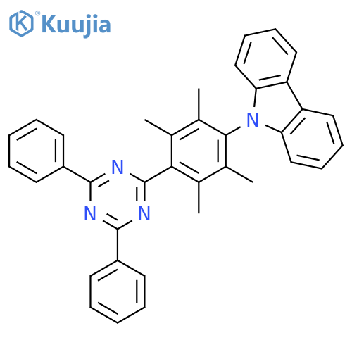 9H-Carbazole, 9-[4-(4,6-diphenyl-1,3,5-triazin-2-yl)-2,3,5,6-tetramethylphenyl]- structure