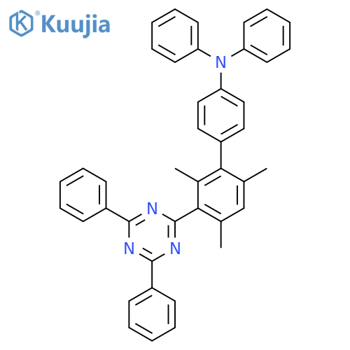[1,1'-Biphenyl]-4-amine, 3'-(4,6-diphenyl-1,3,5-triazin-2-yl)-2',4',6'-trimethyl-N,N-diphenyl- structure