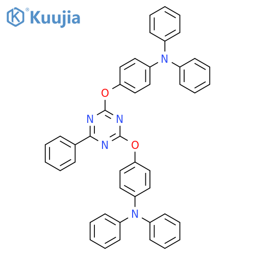 Benzenamine, 4,4'-[(6-phenyl-1,3,5-triazine-2,4-diyl)bis(oxy)]bis[N,N-diphenyl- structure