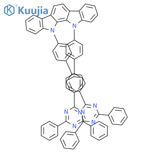 Indolo[2,3-a]carbazole, 11,12-bis[4'-(4,6-diphenyl-1,3,5-triazin-2-yl)[1,1'-biphenyl]-4-yl]-11,12-dihydro- structure