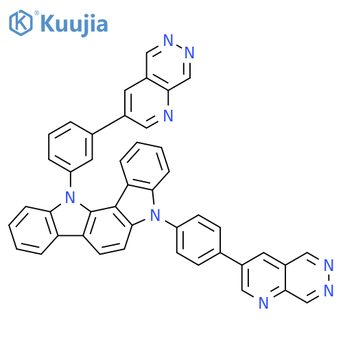 Indolo[3,2-a]carbazole, 5,12-dihydro-12-(3-pyrido[2,3-d]pyridazin-3-ylphenyl)-5-(4-pyrido[2,3-d]pyridazin-3-ylphenyl)- structure