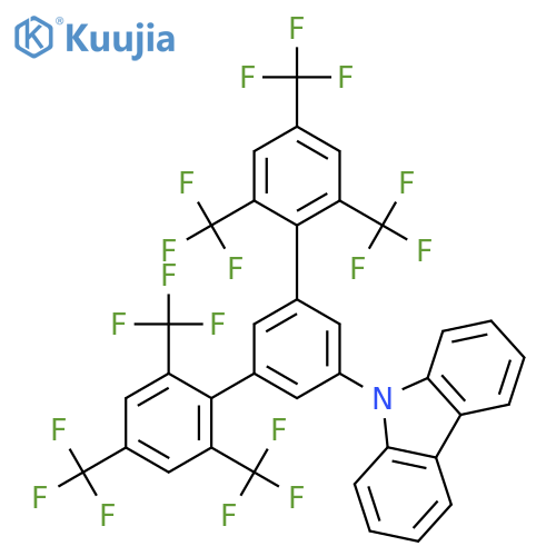 9H-Carbazole, 9-[2,2'',4,4'',6,6''-hexakis(trifluoromethyl)[1,1':3',1''-terphenyl]-5'-yl]- structure