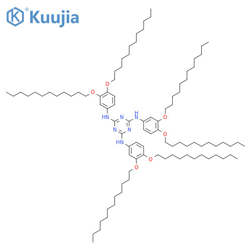 1,3,5-Triazine-2,4,6-triamine, N,N',N''-tris[3,4-bis(dodecyloxy)phenyl]- structure
