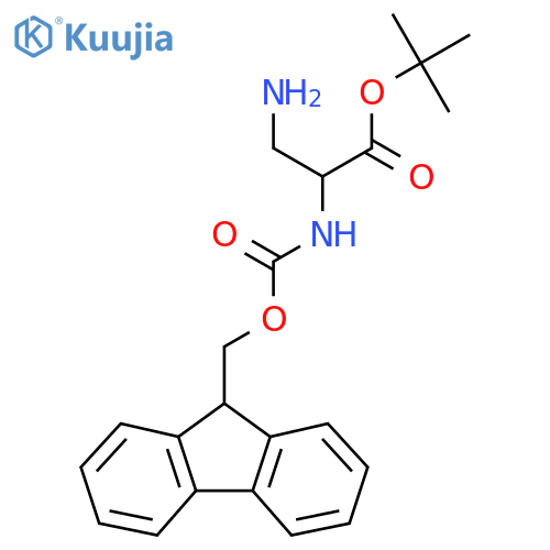 Tert-butyl 3-amino-2-(9H-fluoren-9-ylmethoxycarbonylamino)propanoate structure
