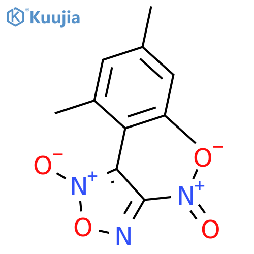 1,2,5-Oxadiazole, 3-nitro-4-(2,4,6-trimethylphenyl)-, 5-oxide structure