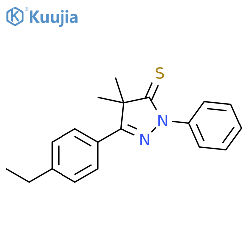 3H-Pyrazole-3-thione,5-(4-ethylphenyl)-2,4-dihydro-4,4-dimethyl-2-phenyl- structure