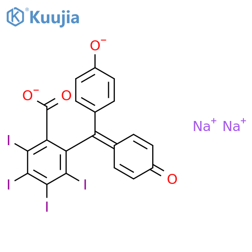 disodium 2,3,4,5-tetraiodo-6-[(4-oxidophenyl)(4-oxocyclohexa-2,5-dien-1-ylidene)methyl]benzoate structure