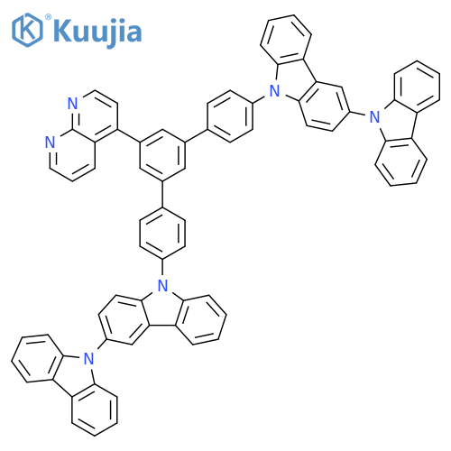 3,9'-Bi-9H-carbazole, 9,9''-[5'-(1,8-naphthyridin-4-yl)[1,1':3',1''-terphenyl]-4,4''-diyl]bis- structure