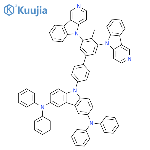 9H-Carbazole-3,6-diamine, 9-(4'-methyl-3',5'-di-5H-pyrido[4,3-b]indol-5-yl[1,1'-biphenyl]-4-yl)-N3,N3,N6,N6-tetraphenyl- structure