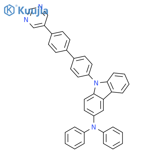 9H-Carbazol-3-amine, N,N-diphenyl-9-[4'-(5-pyrimidinyl)[1,1'-biphenyl]-4-yl]- structure