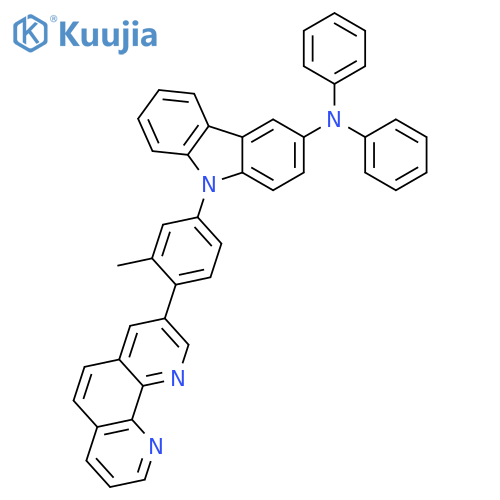 9H-Carbazol-3-amine, 9-[3-methyl-4-(1,10-phenanthrolin-3-yl)phenyl]-N,N-diphenyl- structure