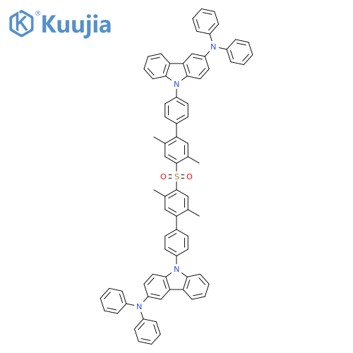 9H-Carbazol-3-amine, 9,9'-[sulfonylbis(2',5'-dimethyl[1,1'-biphenyl]-4',4-diyl)]bis[N,N-diphenyl- structure