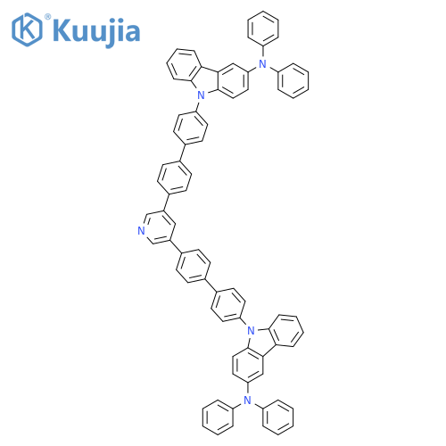 9H-Carbazol-3-amine, 9,9'-[3,5-pyridinediylbis([1,1'-biphenyl]-4',4-diyl)]bis[N,N-diphenyl- structure