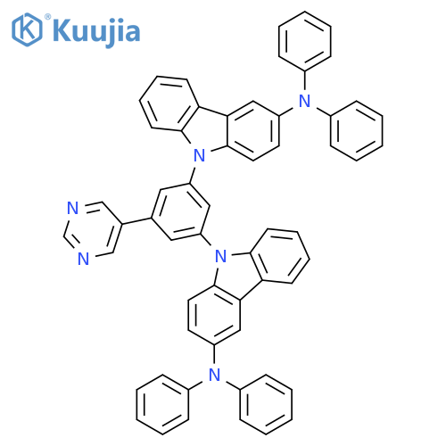 9H-Carbazol-3-amine, 9,9'-[5-(5-pyrimidinyl)-1,3-phenylene]bis[N,N-diphenyl- structure
