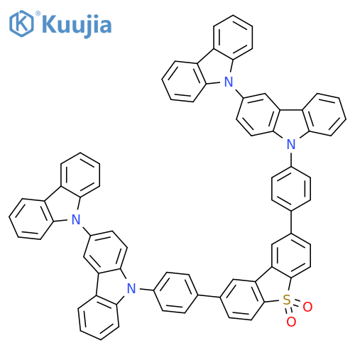 3,9'-Bi-9H-carbazole, 9-[4-[8-(4-[3,9'-bi-9H-carbazol]-9-ylphenyl)-5,5-dioxido-2-dibenzothienyl]phenyl]- structure