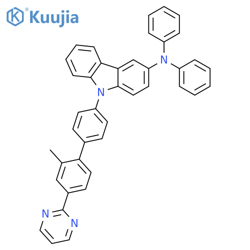 9H-Carbazol-3-amine, 9-[2'-methyl-4'-(2-pyrimidinyl)[1,1'-biphenyl]-4-yl]-N,N-diphenyl- structure