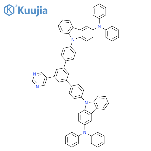 9H-Carbazol-3-amine, 9,9'-[5'-(5-pyrimidinyl)[1,1':3',1''-terphenyl]-4,4''-diyl]bis[N,N-diphenyl- structure