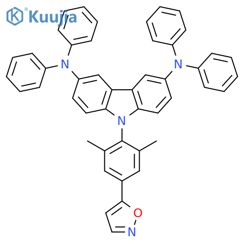 9H-Carbazole-3,6-diamine, 9-[4-(5-isoxazolyl)-2,6-dimethylphenyl]-N3,N3,N6,N6-tetraphenyl- structure