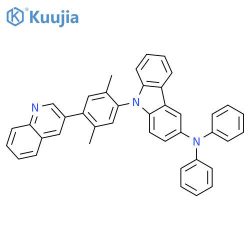 9H-Carbazol-3-amine, 9-[2,5-dimethyl-4-(3-quinolinyl)phenyl]-N,N-diphenyl- structure