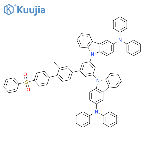9H-Carbazol-3-amine, 9,9'-[3'-methyl-4''-(phenylsulfonyl)[1,1':4',1''-terphenyl]-3,5-diyl]bis[N,N-diphenyl- structure